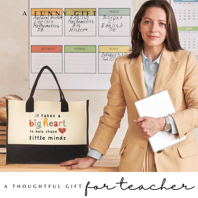 Teacher Gifts for Women - Teacher Appreciation Gifts, Gifts for Teachers Women - Teacher Appreciation Week Gifts, Teacher Birthday Gift, Back To School Gifts - Teacher Tote Bags for Women - Tote Bag