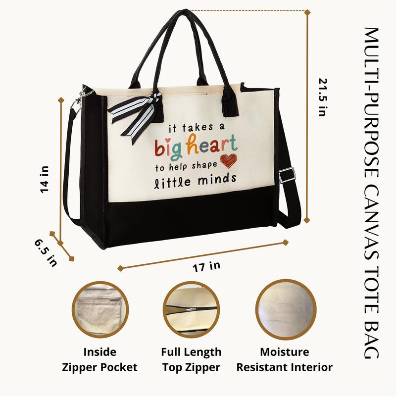 Teacher Gifts for Women - Teacher Appreciation Gifts, Gifts for Teachers Women - Teacher Appreciation Week Gifts, Teacher Birthday Gift, Back To School Gifts - Teacher Tote Bags for Women - Tote Bag