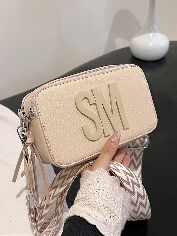 Women's Elegant Letter Design Crossbody Bag, Fashionable Versatile Chain Strap Crossbody Bag, Trendy All-match Crossbody Bag for Daily Use, Work Bags