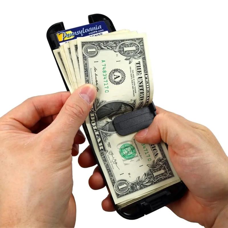 Multifunctional Plastic Removable Money Clip RFID Blocking Credit Cards Wallet Protector Black Cards Holder For Men Women