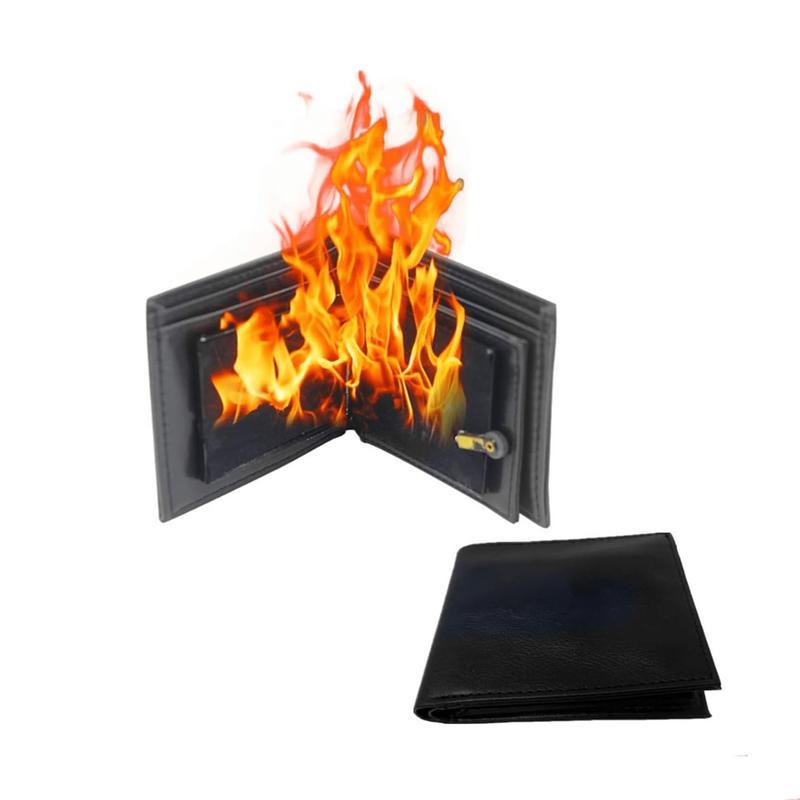 Magician Wallet, Magic Fire Wallet, Magic Show Burning Wallet, Magician Stage Street Unimaginable Performance Props