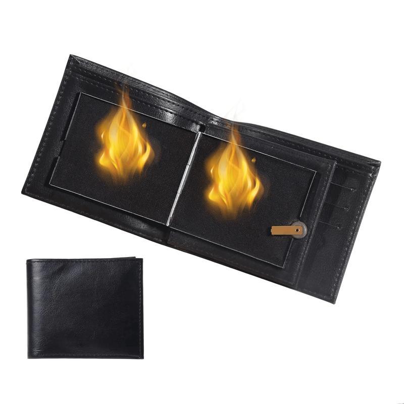 Magician Wallet, Magic Fire Wallet, Magic Show Burning Wallet, Magician Stage Street Unimaginable Performance Props