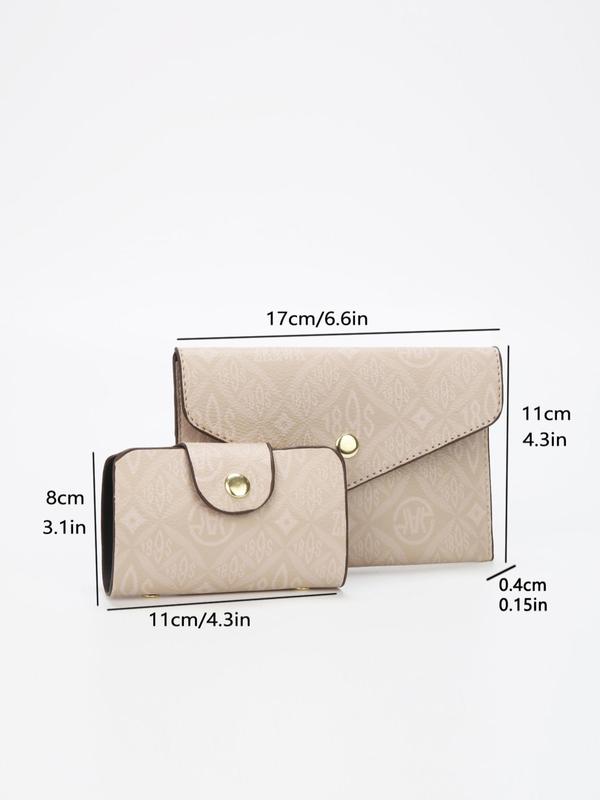 Women's Fashionable Patchwork Print Handbag & Clutch Bag & Wallet, Casual Versatile Bag Set, Trendy All-match Commuter Bag for Daily Used