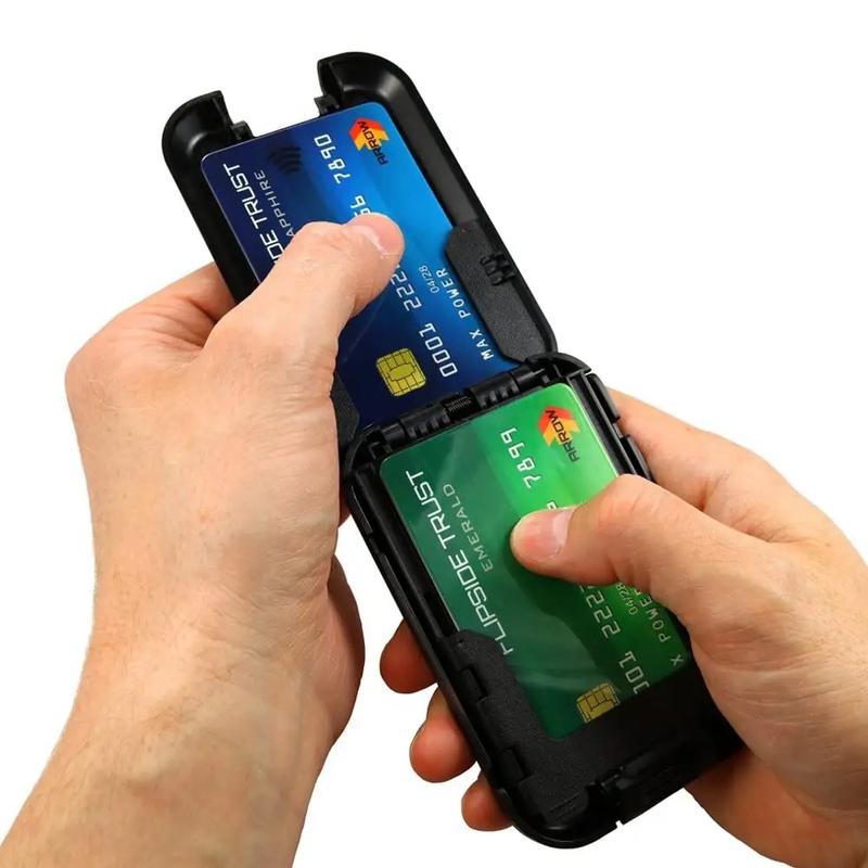 Multifunctional Plastic Removable Money Clip RFID Blocking Credit Cards Wallet Protector Black Cards Holder For Men Women