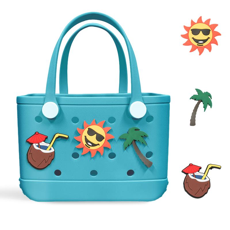 MUASEGOW Rubber tote beach Bag mini Beach Bag Beach Tote Bag-Rubber Beach Bags Waterproof Bag for Women,Tote Handbag for Beach