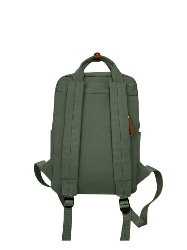 Fashionable Simple Style Plain Color Large Capacity Backpack, Casual Trendy Versatile High-quality Daily Zipper Backpack for High School & College for Women & Men