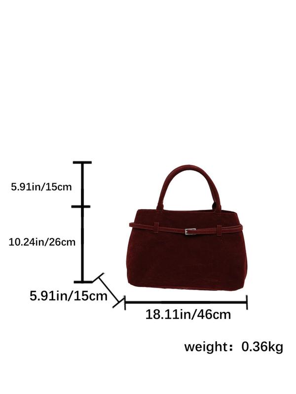 Women's Solid Color Tote Bag, Fashionable Large Capacity Shoulder Bag for Work & Daily Used, Casual Trendy Versatile High-quality Daily Commuting Bag