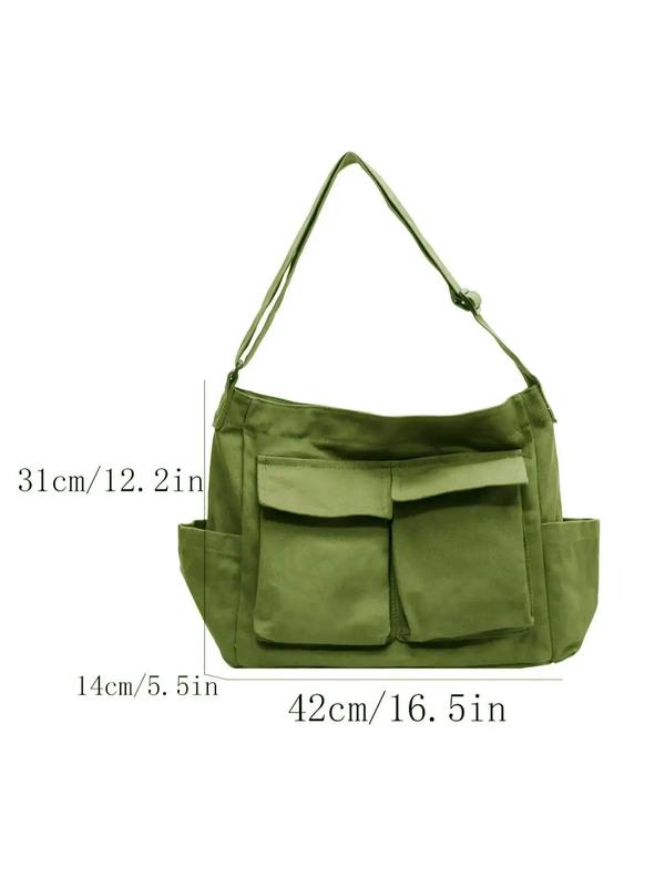 Summer Canvas Tote Crossbody Bags for Women, Lightweight Large Capacity Clean Outfit Casual Shoulder Bag, Messenger Bag for Women & Men, Back To School Bag Gift