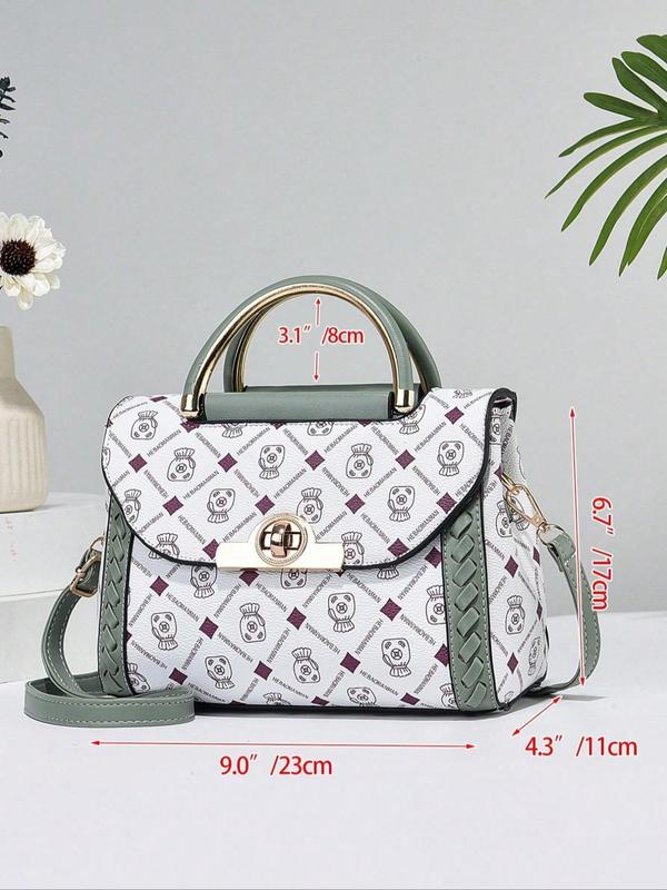 Women's Elegant Plain Pu Leather Handbag, Classic Single Shoulder Handbag, Fashionable Handbag, Suitable for Women, Newcomers and White-collar Workers