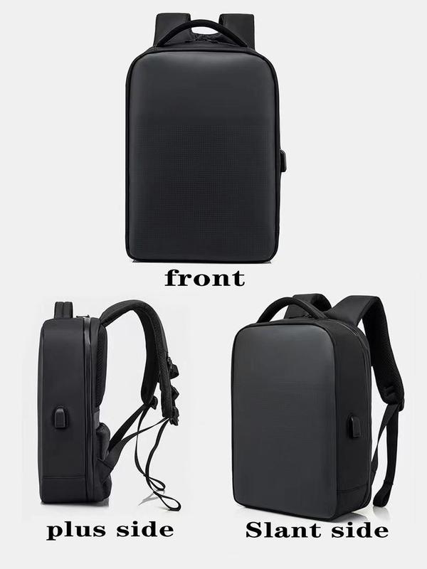 LED Display Creative Backpack, Fashionable Backpack with USB Charging Port, Travel Backpack, Suitable for Cycling, Festivals, Gifts