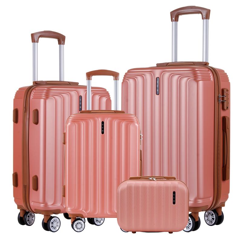 [LIVE 2]UUH Luggage Set 3pcs 4pcs Durable ABS Luggage with TSA Lock 4 Swivel Wheels, Ideal for Business and Travel. Perfect business trips and vacations.