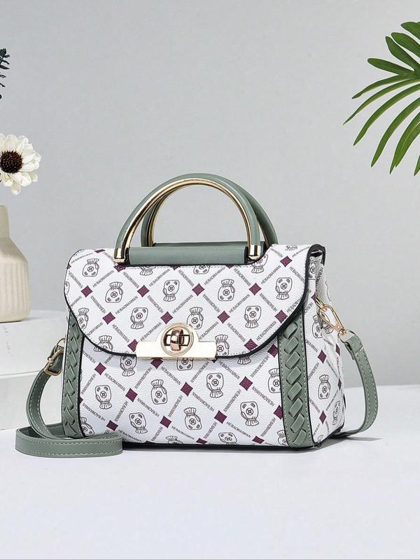Women's Elegant Plain Pu Leather Handbag, Classic Single Shoulder Handbag, Fashionable Handbag, Suitable for Women, Newcomers and White-collar Workers
