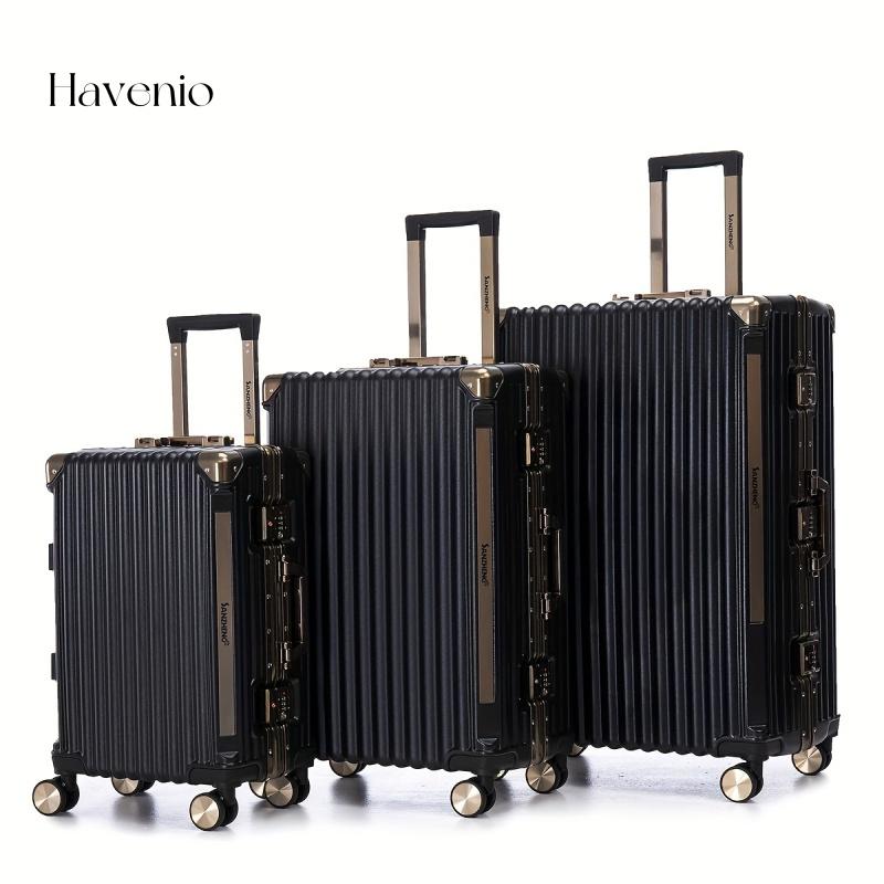 Luggage sets 20 24 28 inch 3 sets, stylish suitcase with aluminum frame password lock, suitable for travel suitcases and suitcases merax luggage