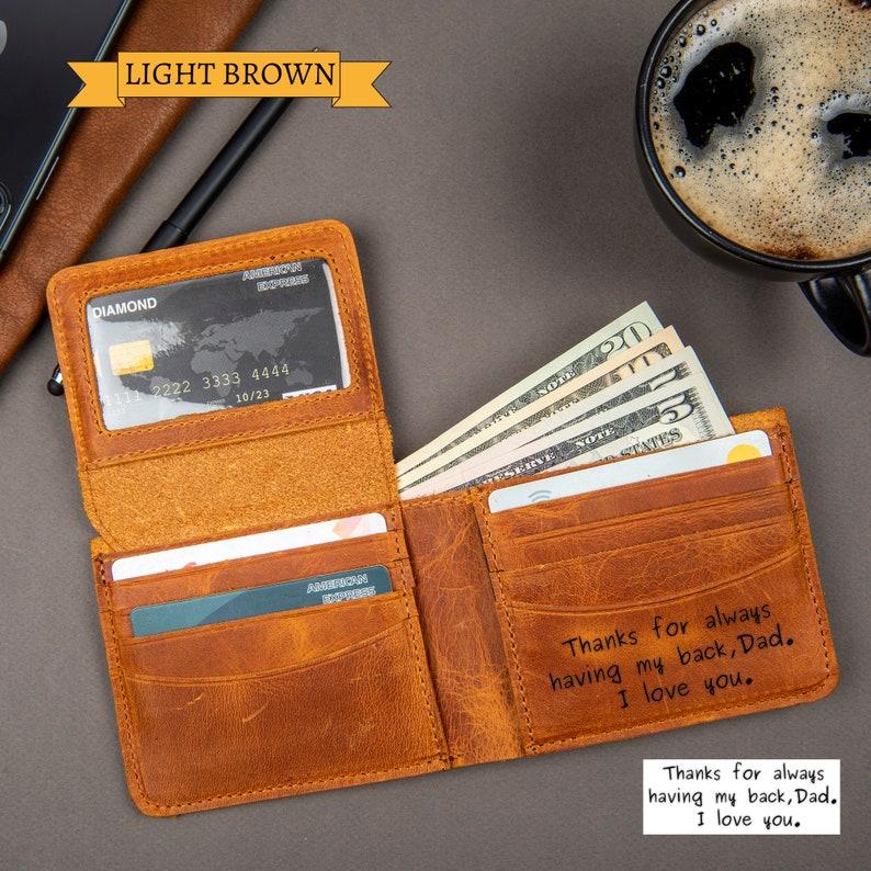 Personalized Gifts for Him, Engraved Leather Wallet for Men, Personalized Wallet, Custom Wallet, Fathers Day Gifts, Husband, Boyfriend, Dad