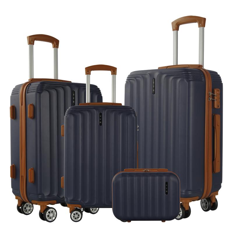 [LIVE 2]UUH Luggage Set 3pcs 4pcs Durable ABS Luggage with TSA Lock 4 Swivel Wheels, Ideal for Business and Travel. Perfect business trips and vacations.