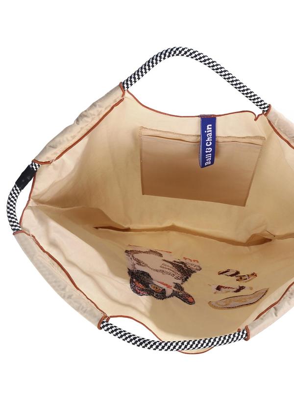 Fashion Cat Embroidery Tote Bag, Casual Versatile Shoulder Bag for Women, Trendy All-match Bag for Daily Use