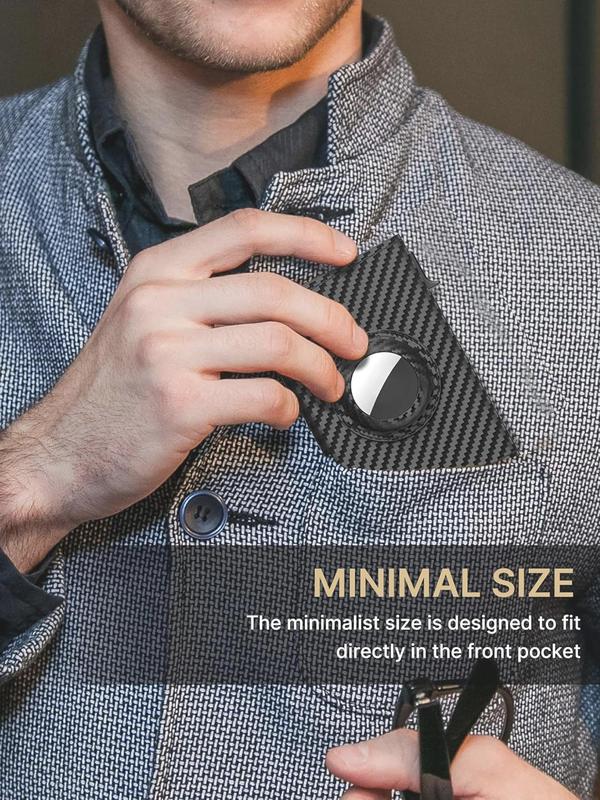 Men's Business Bifold Wallet As Gift, Plain Color Card Holder,Wallet for Work & Daily Use, Magnetic Suction Anti-theft Brush Blocking Wallet