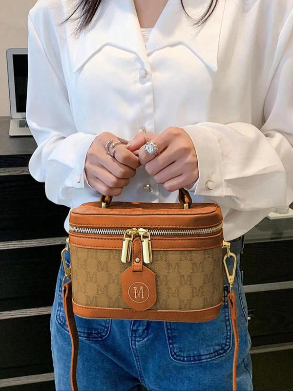 Women's Elegant Letter Pattern Handbag, Trendy Large Capacity Shoulder Bag, Fashionable Crossbody Bag for Daily Use