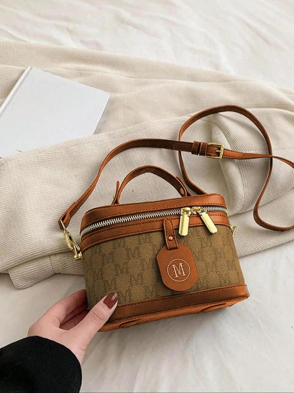 Women's Elegant Letter Pattern Handbag, Trendy Large Capacity Shoulder Bag, Fashionable Crossbody Bag for Daily Use