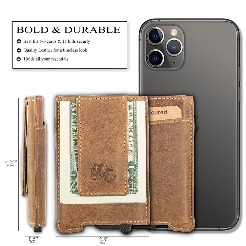 Automatic Pop-Up Wallet for Men - Leather Wallet for Men high quality wallet men portable wallet Men's Minimalist