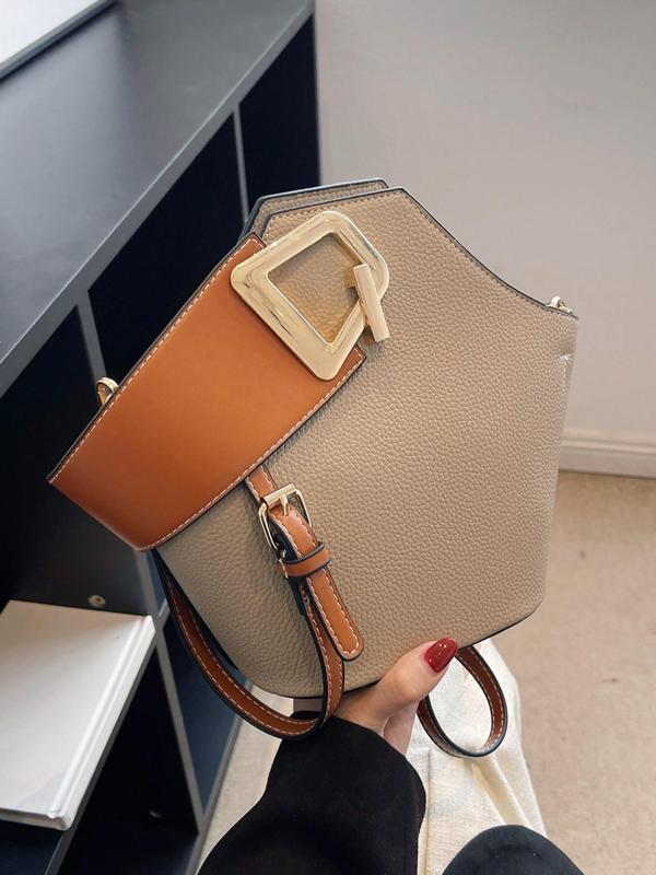 2024 Fall Fashion Plain Color Handbag, Pu Leather Zipper Luxury Designer Crossbody Bags with Bag Strap for Back To School, Trendy Daily Commuting Bag for Women Gift 2024, Fall Outfits, Fall Freshness