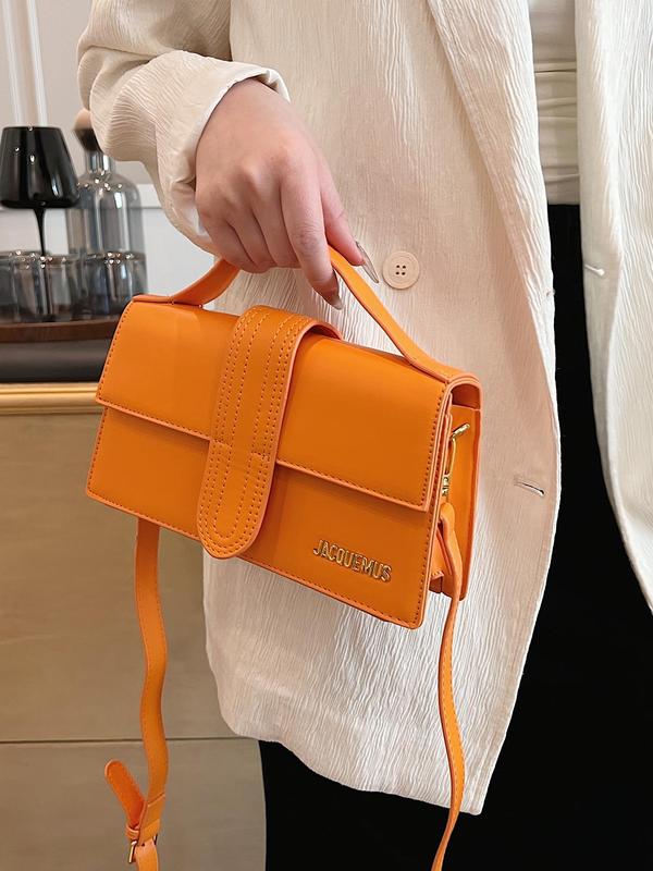 Women's Fashion Letter Decorated Handbag, Casual Versatile Crossbody Bag for Daily Used, Trendy High-quality Daily Commuting Bag