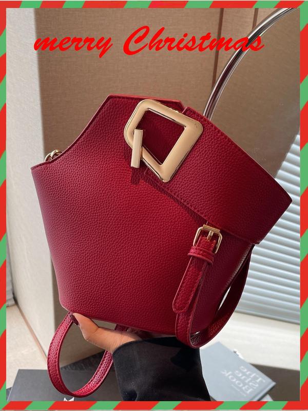 2024 Fall Fashion Plain Color Handbag, Pu Leather Zipper Luxury Designer Crossbody Bags with Bag Strap for Back To School, Trendy Daily Commuting Bag for Women Gift 2024, Fall Outfits, Fall Freshness