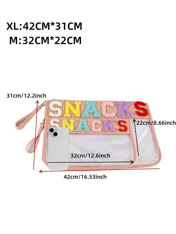 Creative Letter Pattern Travel Bag, Large Capacity Zipper Makeup Bag, Waterproof Cosmetic Storage Bag for Summer 2024 Outdoor Travel Back To School