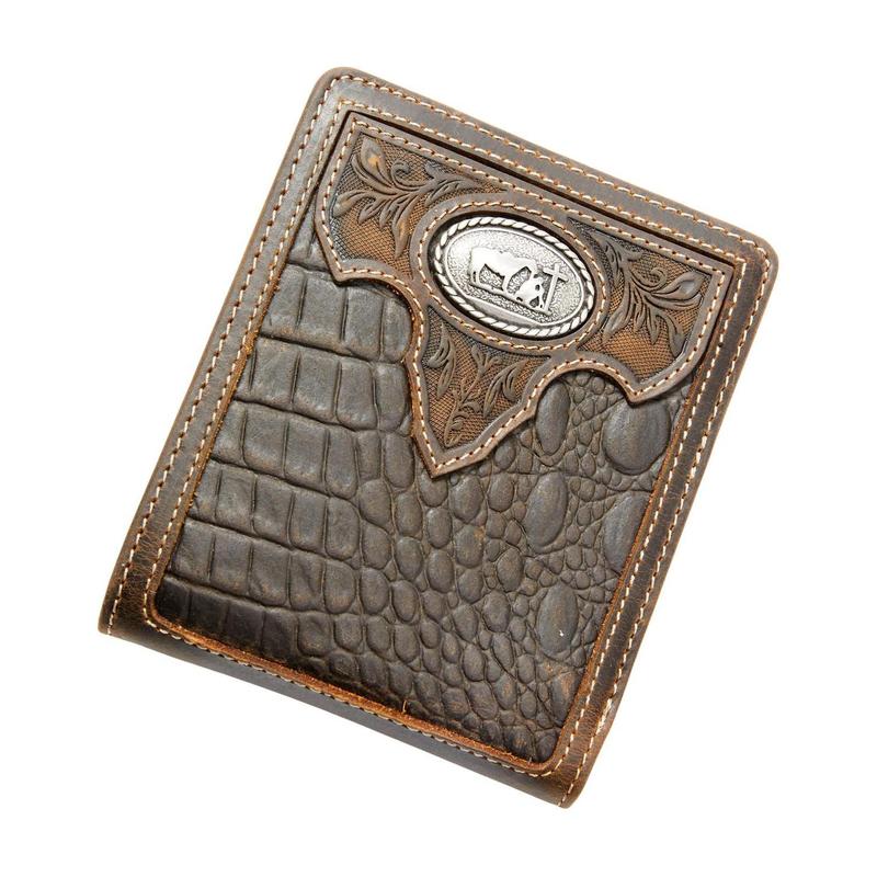 Cody James Men's Croc Embossed Bifold Wallet - Cjafa21wt2