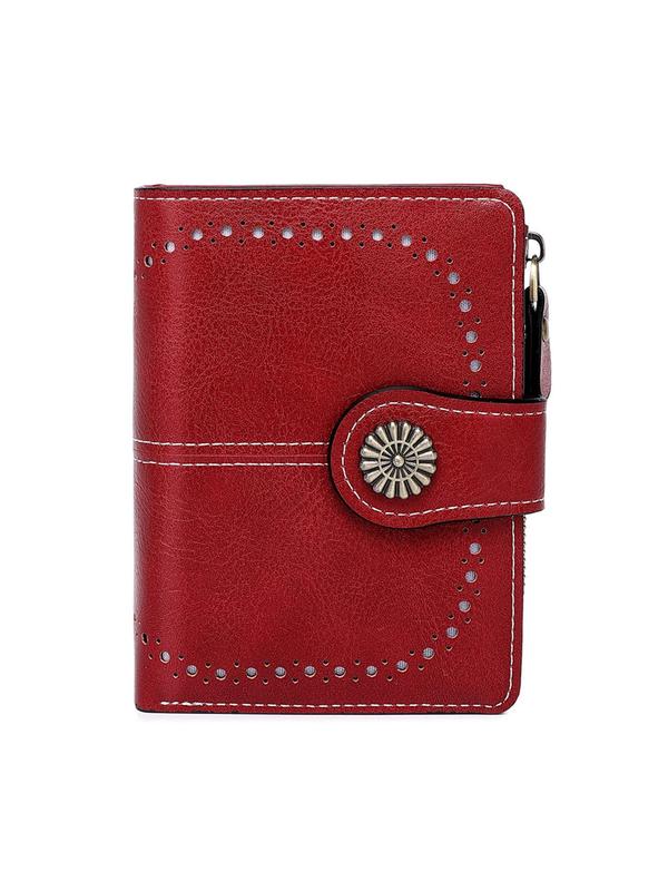 Women's Simple Plain Pu Short Wallet, Fall 2024 New Style Casual Trendy Card Holder, Multifunctional Coin Money Saving Wallet, Purse for Daily Back To School, Fall Outfits, Fall Freshness