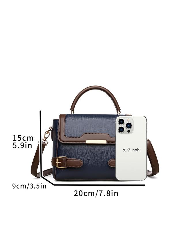 Women's Fashionable Solid Color Belted Design Crossbody Bag, Casual Versatile Shoulder Bag for Daily Used, Trendy All-match Commuter Bag