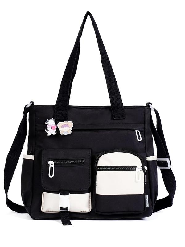 Kawaii Messenger Bag for Girls Women, Large Nylon Crossbody Bag Purse, Cute Messenger Bag