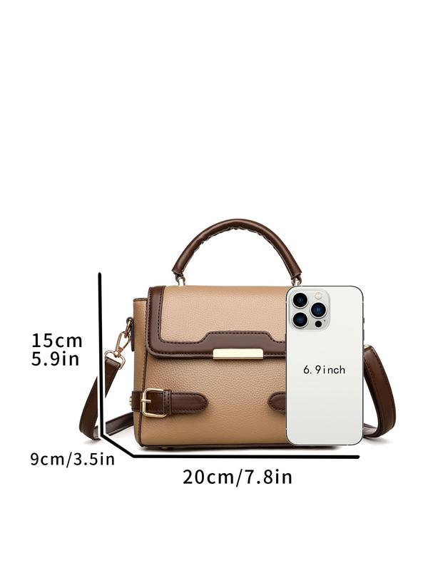 Women's Fashionable Solid Color Belted Design Crossbody Bag, Casual Versatile Shoulder Bag for Daily Used, Trendy All-match Commuter Bag