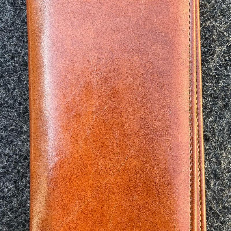 NWT Aurya Leather Checkbook Holder with Card and Pen Slots