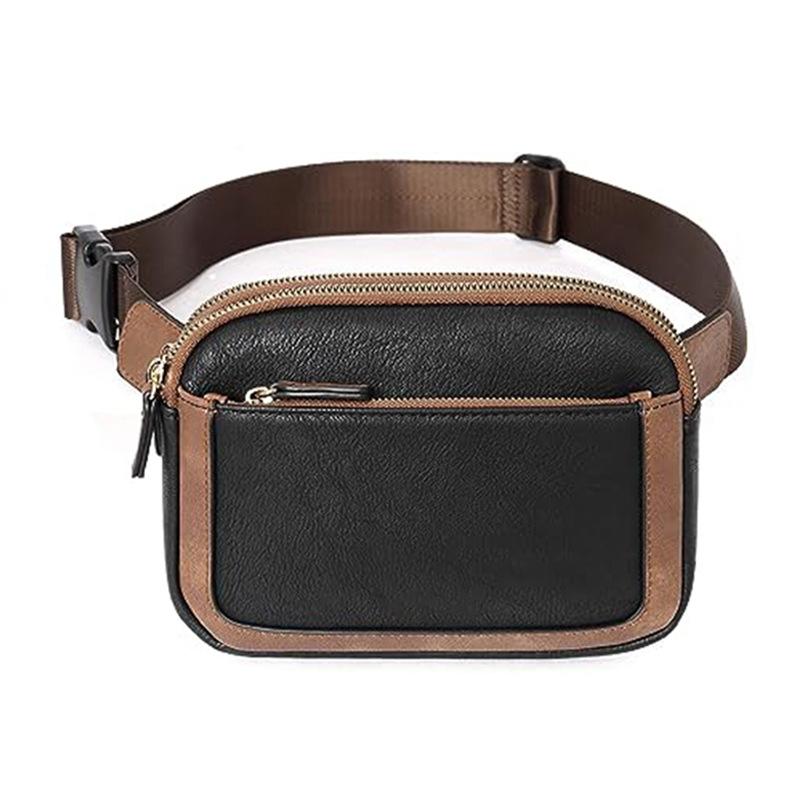 Fanny Packs for Women, Fashion Waist Packs with Adjustable Strap, PU Leather Belt Bag with Multi-Pockets, Small Crossbody Purse