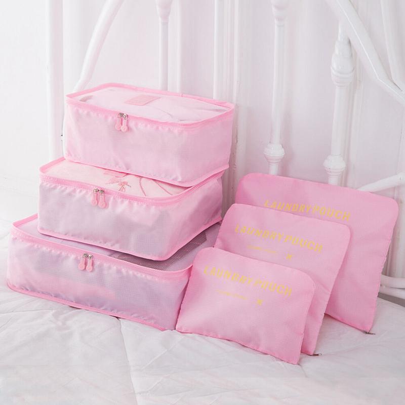 9Pcs Waterproof Clothes Storage Bags Packing Cube Travel Luggage Organizer Pouch