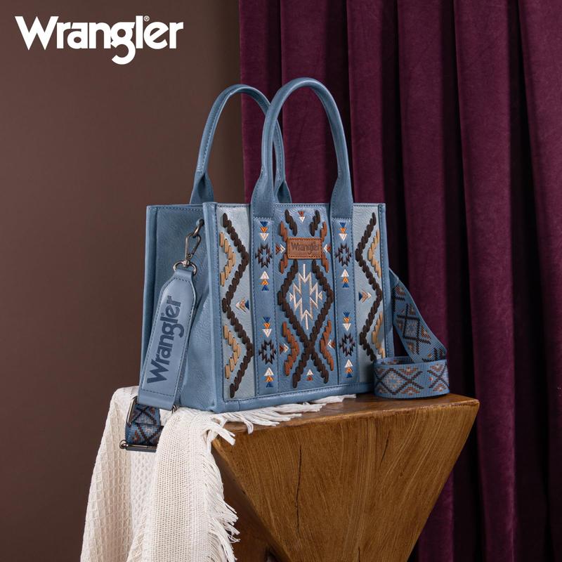 Wrangler Western Flair Tote bag for Women Crossbody Purses Aztec Satchel HandBags