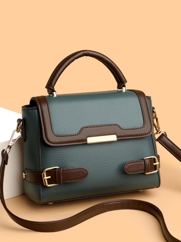 Women's Fashionable Solid Color Belted Design Crossbody Bag, Casual Versatile Shoulder Bag for Daily Used, Trendy All-match Commuter Bag