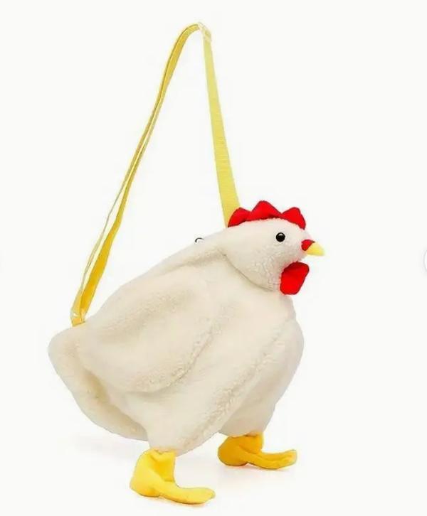 Novelty Chicken Purse for Women Cute Fluffy Penguin Sheep Animal Shoulder Bag Funny Cute Cartoon Crossbody bag