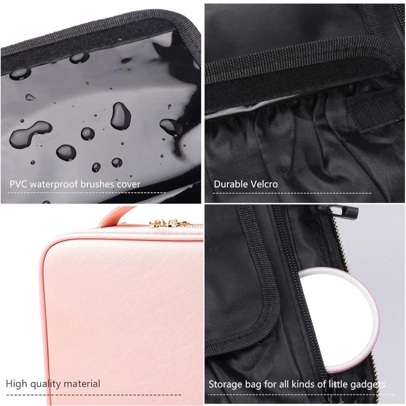 Double Layer Travel Makeup Case Bag with Adjustable Dividers - Perfect for Any Occasion