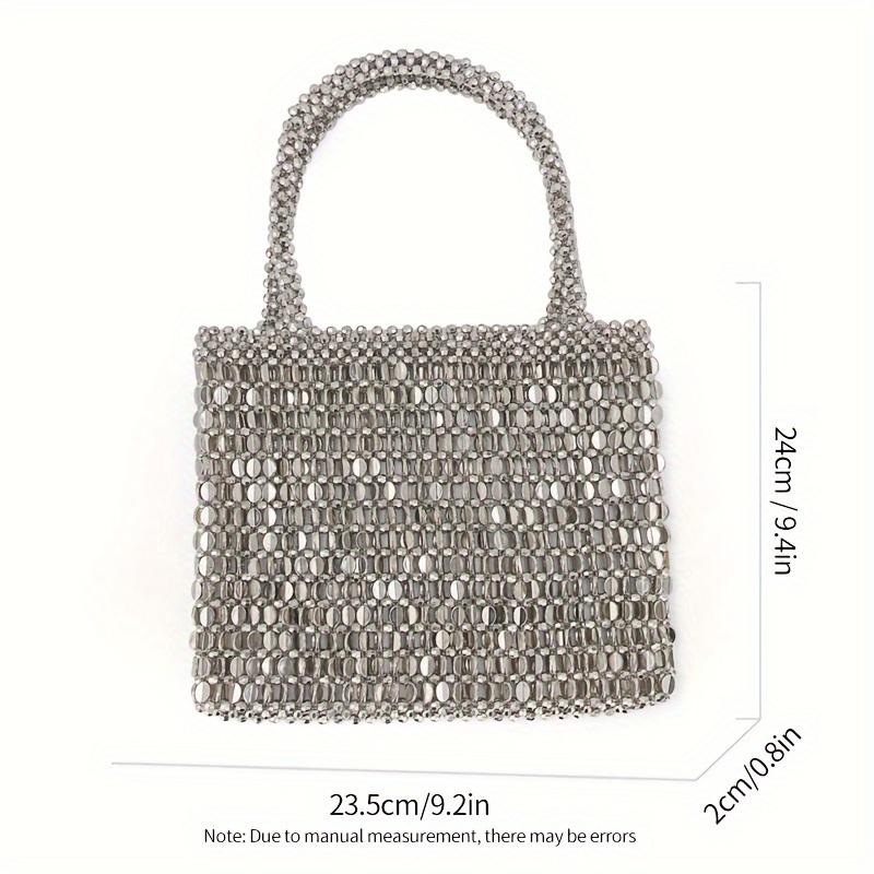 Vintage Bling Evening Bag - Dazzling Glittering Accents, Timeless Classic Luxury Design, Spacious Satchel Bag with Structured Shape - Ideal for Womens Evening Occasions, Perfect Dinner Party or Formal Event Accessory