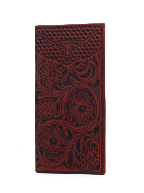 Men's Summer 2024 Boho Style Floral Embossed Long Wallet, Men Wallet Card Holder, Vintage Luxury Multi Card Slot  Everyday Purse  for Men, Casual Cute Mini Purses for Daily, Classic Wallet For Men