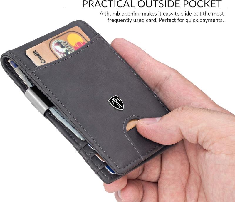 Money Clip Wallet RIO - Mens Wallets slim Front Pocket RFID Blocking Card Holder Minimalist Mini Bifold Gift Box