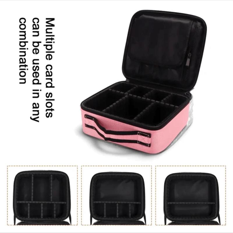 Double Layer Travel Makeup Case Bag with Adjustable Dividers - Perfect for Any Occasion