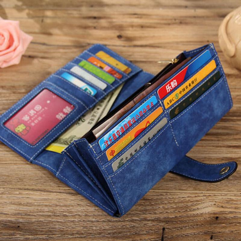 Women Lady Suede Leather Long Wallet Card Holder Purse Handbag Fashion Clutch US Does not apply