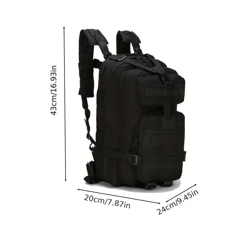 30L Large Capacity Multi-layer Outdoor Backpack, Waterproof Nylon Backpack, Spacious Interior, Multiple Compartments, Padded Shoulder Straps for Men