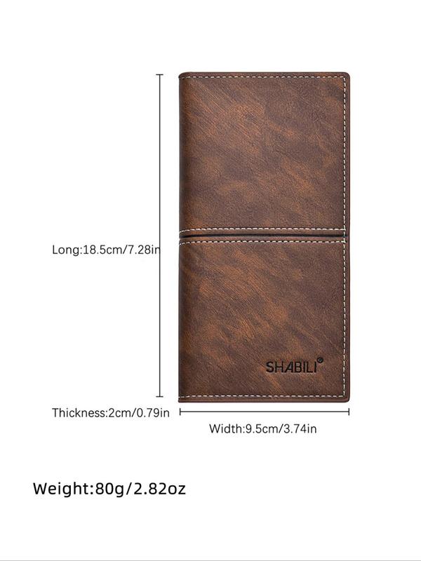 Men's Business Fashion Letter Embossed PU Leather Wallet, Slim Large Capacity Card Holder, Creative Multi Card Slot Wallet for Men, Fall Outfit、Fall Freshness