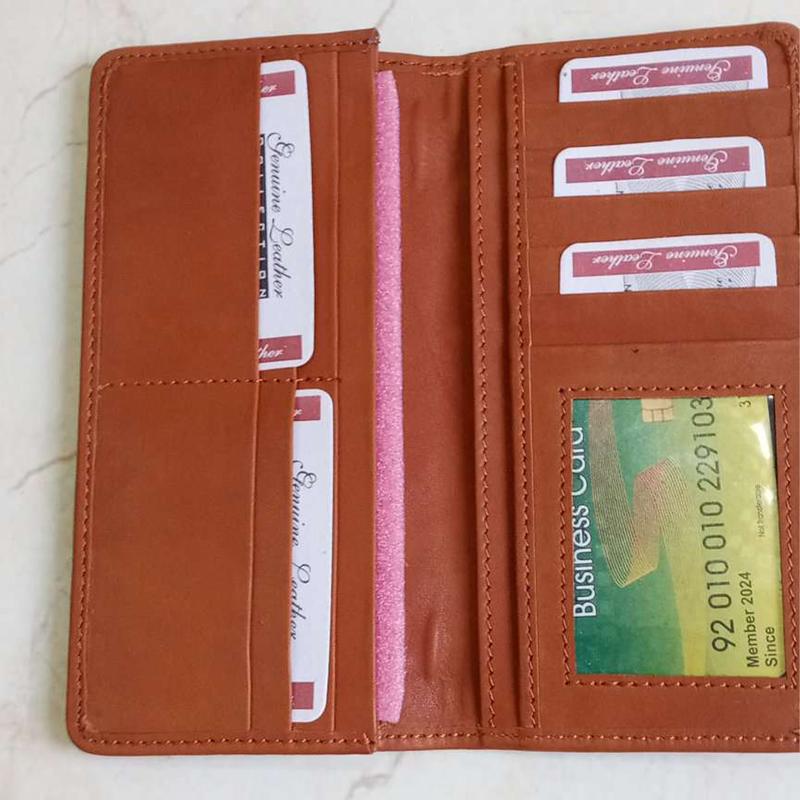 Card Holder Men Wallet Pure Leather 12 Pockets with Card Holder Slots