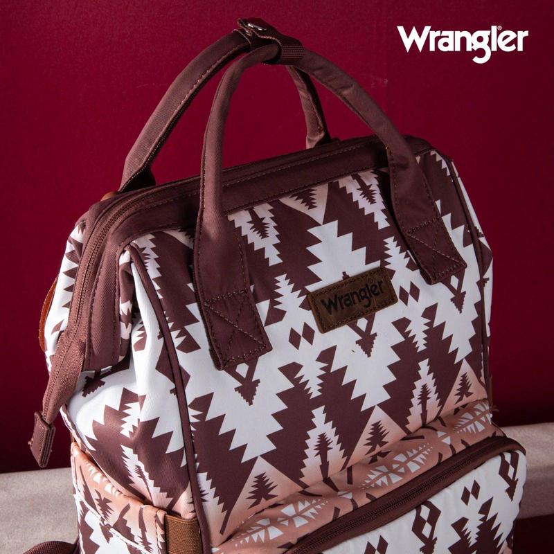 Wrangler Southwestern Pattern Dual Sided Print Multi-Function Backpack