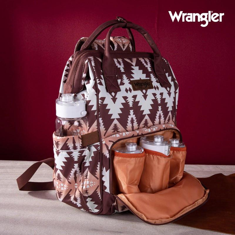 Wrangler Southwestern Pattern Dual Sided Print Multi-Function Backpack